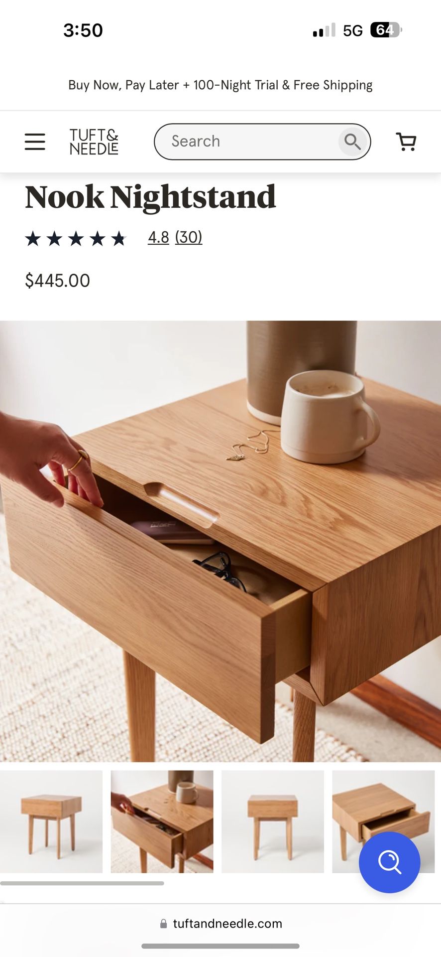 Tuft N Needle Nook Nightstand Oak X2