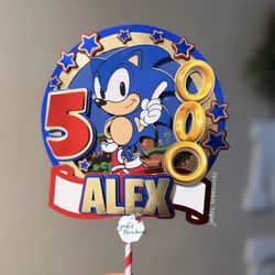 Sonic The Hedgehog 3D Cake Topper 