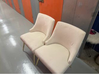 White and Gold Dining chairs