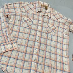Vintage Wrangler Pearl Snap Shirt Size XXL