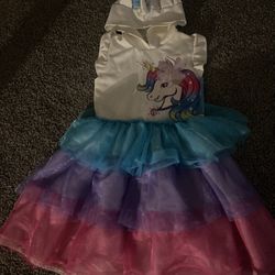 Girls Unicorn Dress. SUPER cute. Only Worn Once. Like New. Size Large10/12