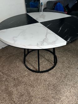 Black and white Dining Table