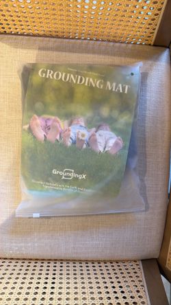 Grounding Mat for Bed with Leather, Improve Sleep, Relieve Stress & Pain, Anti-Slip & Eco-Friendly PU Leather, Includes Grounding Cord & Sleep Mask fo