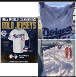 XL Roki Sasaki Los Angeles Dodgers Gold Jersey Stadium Giveaway 5/13
