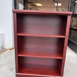 New 41.85”x30.7”x12.8” Cherry Wooden 3 Tier Bookcase Book Shelves Shoe Rack 