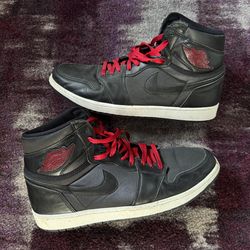 jordan 1 retro satin black gym red