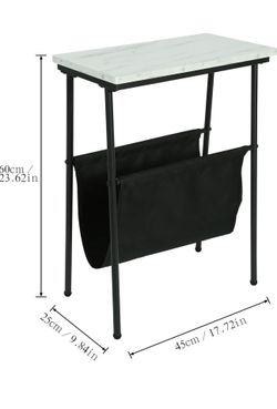 Side Table With Magazine Holder