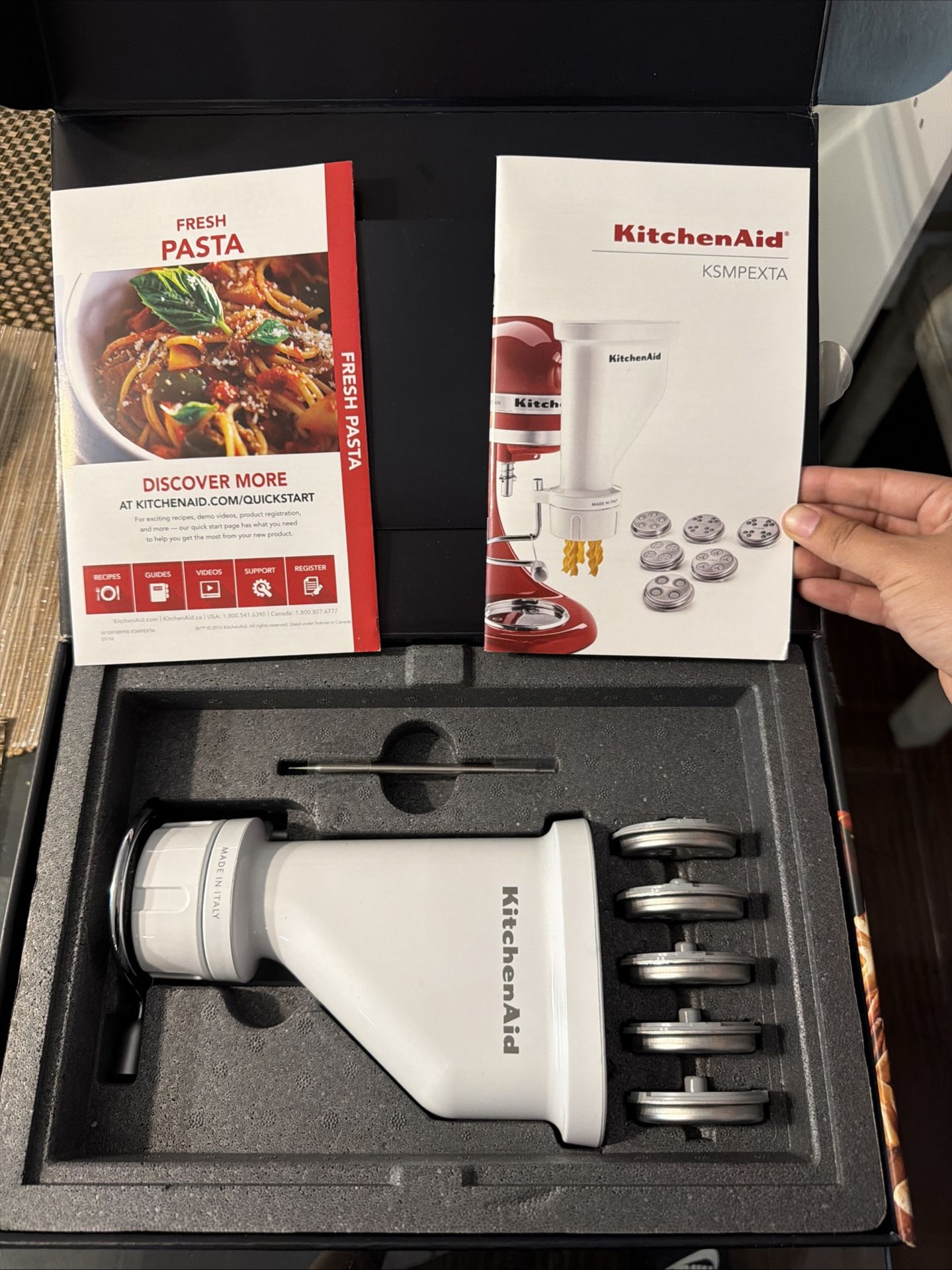 **NEW Genuine KitchenAid KSMPEXTA Gourmet Pasta Press - NEW! 6 Disc