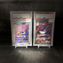 Gastly AR and Gengar SR - Japanese Wild Force PSA 10 - Sequential