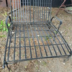 Wrought Iron 2 Person Outdoor Lounge Chair