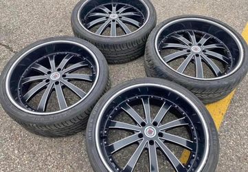 22” Dodge Charger Chrysler 300 Challenger Wheels Rims Tires Ford Lincoln Set Magnum