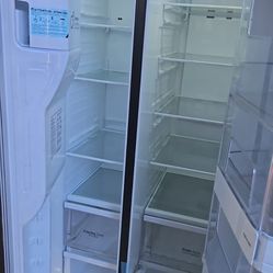 Lg side by side dark charcoal stainless steel with ice maker and water dispenser precio 449