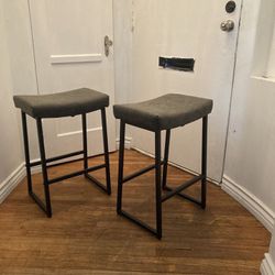 SALE! New Set of 2,4,6 Grey PU Leather 24” Bar Stools(see Description)