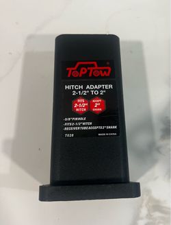 TOPTOW TO28 64028HP Trailer Hitch Adapter 2-1/2" to 2" Black