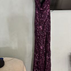 Purple Long Elegant Dress