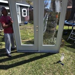 72x80 Back Double Door With External Blinds. Framed Ready To Install