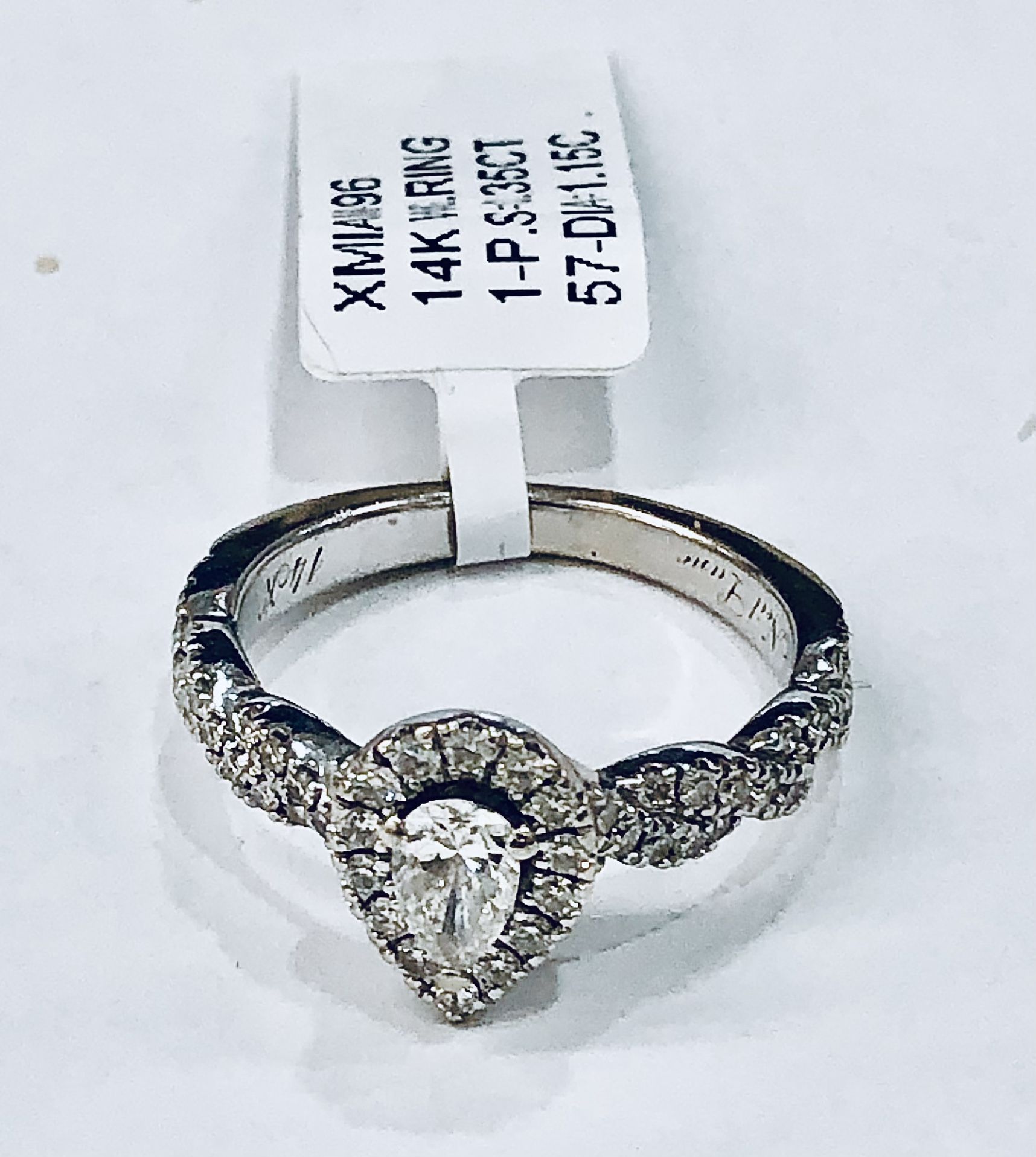 Ladies 14k WG Engag..Ring ,natural Diamonds