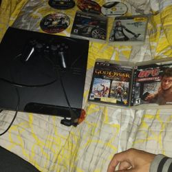 PS3 With Controller And Games