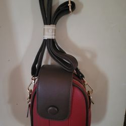 Red And Brown Mini Bag