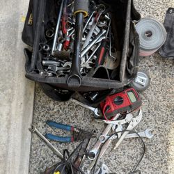 Tool Bag with Mixed Hand Tools – Wrenches, Ratchets, Pliers, Multimeter & More