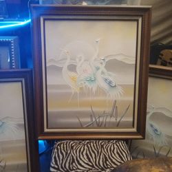 Signed Framed Paintings By P. Vernon
