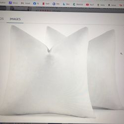 Two 26x26” pillows & covers