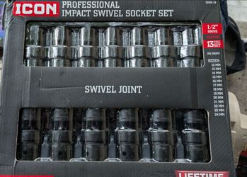 Icon professional impact swivel socket set