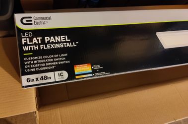 Flexinstall Panel 6 in. x 48 in. White Integrated LED Flat Panel Light with 5CCT + DuoBright