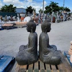 Concrete Large Resin Fiberglass Buddha Statue / Cement Fiberglass Backyard Patio Buddhas