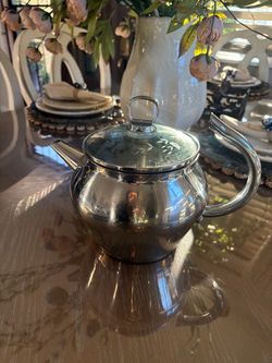 Princess House Stainless Steel Whistling Kettle Tea Pot 2qt