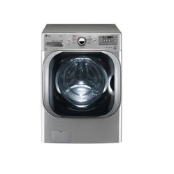LG - 5.2 Cu. Ft. High Efficiency Front-Load Washer with Steam and TurboWash Technology - Graphite Steel