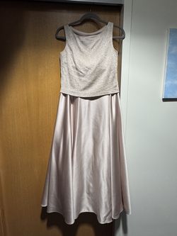 Vintage Caché 3-Piece Champagne Satin & Shimmer Formal Set (Size 8)