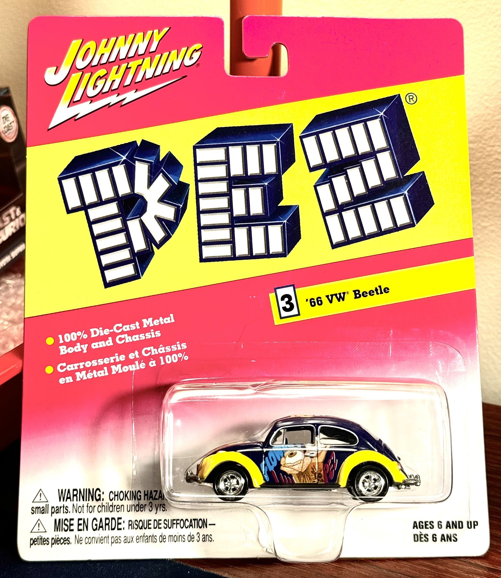 Rare PEZ Johnny Lightning 66 VW Beetle Diecast Car
