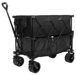 Sekey 450LBS Beach Collapsible Wagon 400L Double Decker Cart 50"L