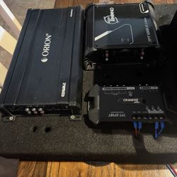 JBL Subwoofer Orion Timpano Amps & Sound Processor Car Audio Setup