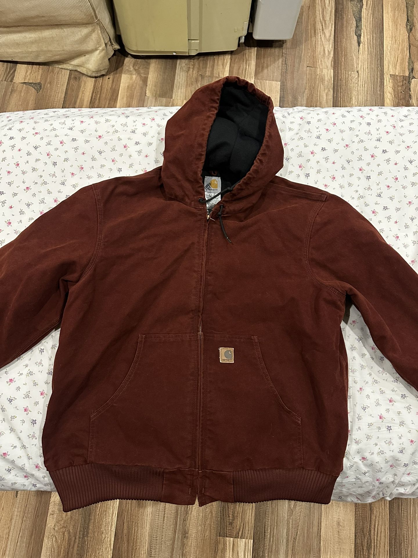 Carhartt Cly Red Hooded Jacket Size XL