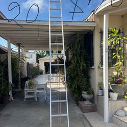 Excellent Condition, Aluminum And Fiberglass Extension Ladders