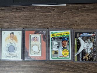 Clayton Kershaw 4 card lot (relics/parallels)