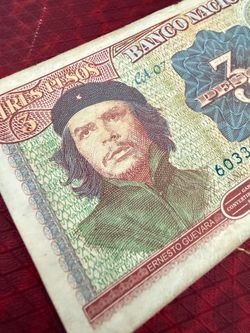 Cuban 3 Pesos 1995  Banknote Ernesto Guevara