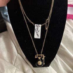 Vintage Betsy Johnson Phone Pendant 