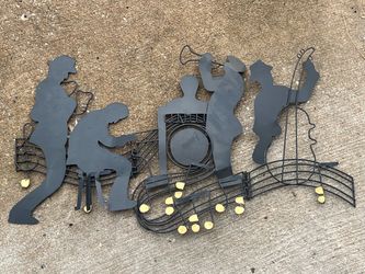 Jazz Band Abstract Metal Wall Sculpture Art Hanging Home Decor Folds Up