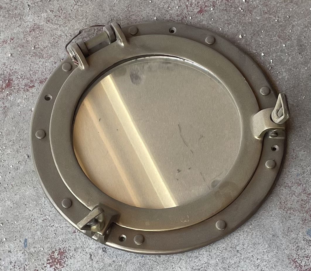 Vintage Brass Port Hole Mirror