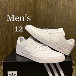ADIDAS / “BUSENITZ” ALL White Gold SKATEBOARD Shoes Casual COMFORTABLE Kicks / Men's 12 / Like New w/ Box!! Worn 1x / AMAZING!! / White & Gold