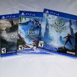Hogwarts Legacy/ One Piece Odyssey/ Horizon Forbidden West PS4 Game Bundle 