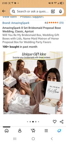 Bridesmaid boxes set of 8