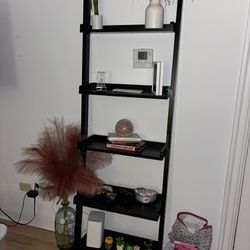 Ladder wall shelf