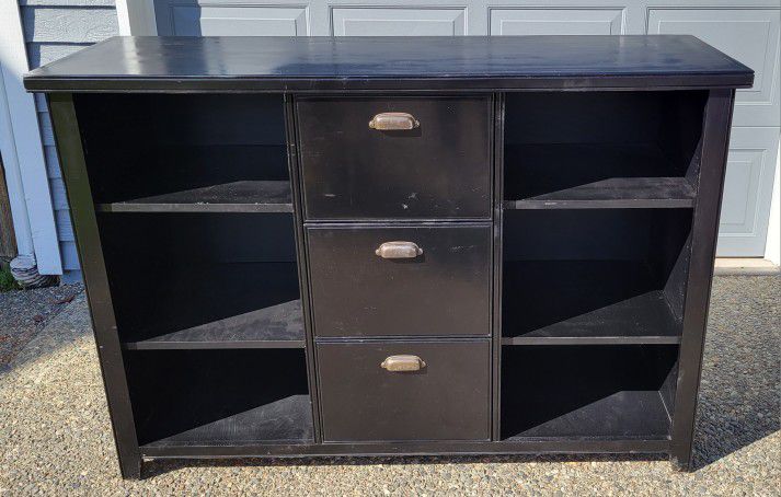 Black Storage Cabinet/ Media Console/ Buffet