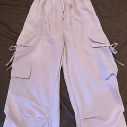 Pink Hiphop Jogger Pants Pockets Kpop Idol Ribbon