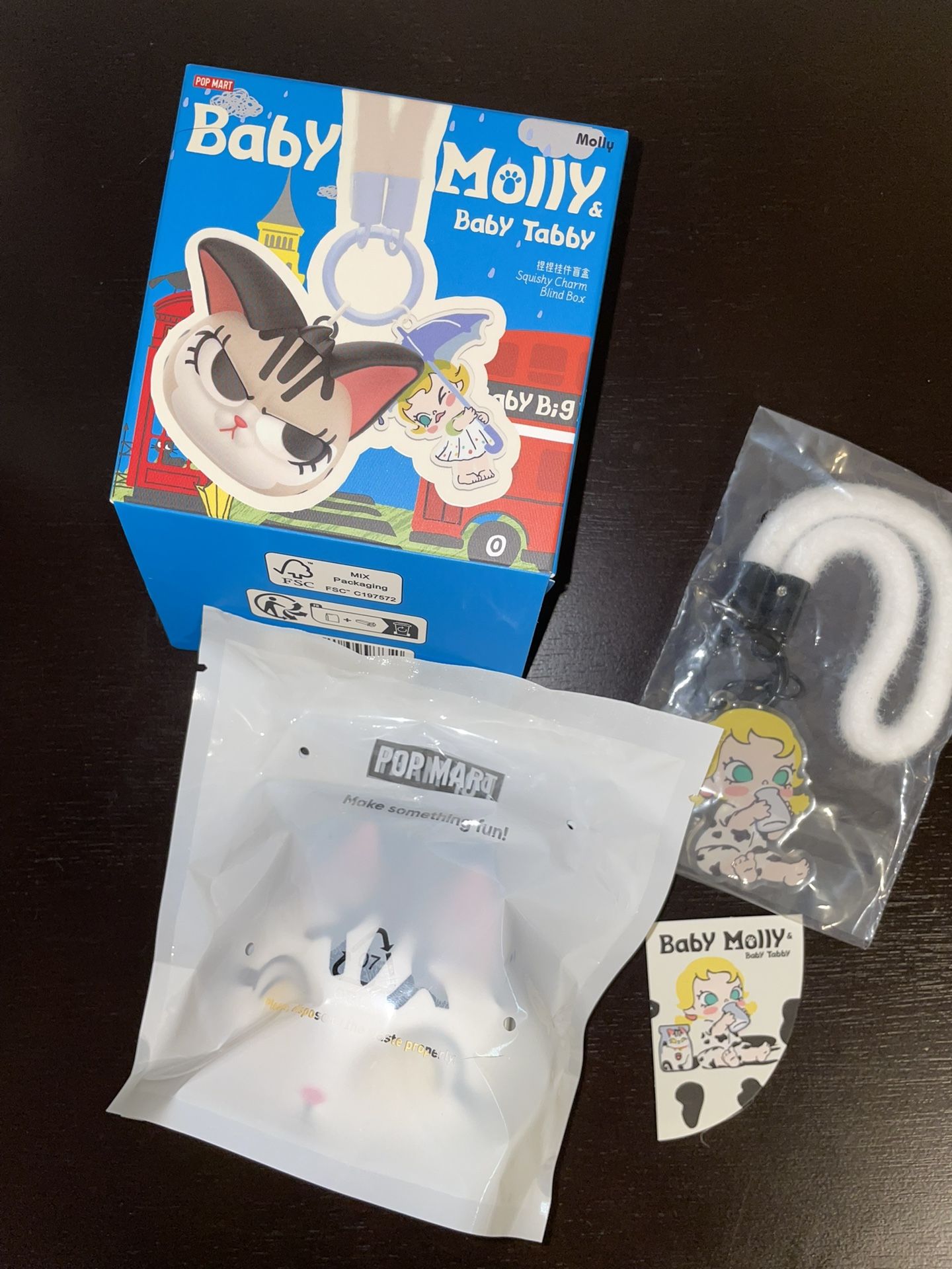Baby Molly Baby Tabby Squishy Charm Blind Box