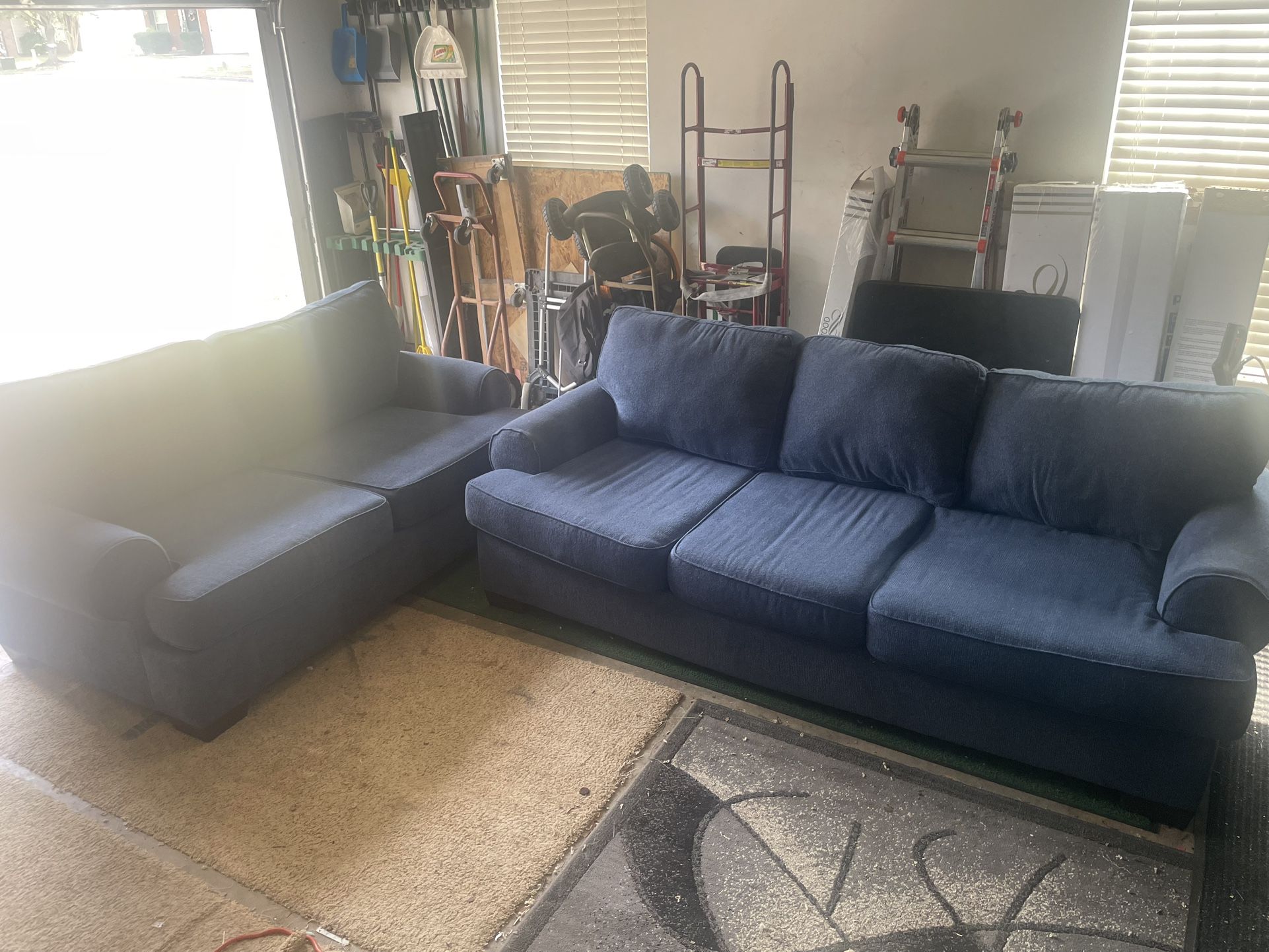 Blue Sofa Set